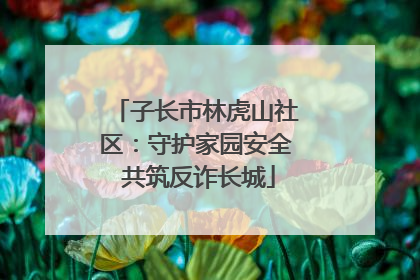 子长市林虎山社区：守护家园安全 共筑反诈长城